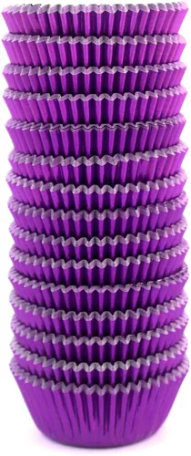 Vista 10 de Eoonfirst Mini Foil Cupcake Liners Muffin Paper Baking Cups 300 Pcs (negro)