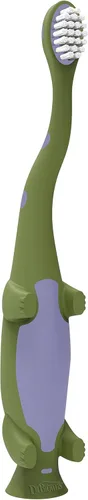 Vista 8 de Dr. Brown's Cepillo de dientes para niños pequeños, dinosaurio, verde, paquete de 1