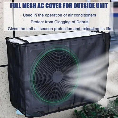 Vista 4 de Cubierta de aire acondicionado para unidad exterior, cubierta de malla para compresor de condensador de HVAC mini dividido, protege la bomba