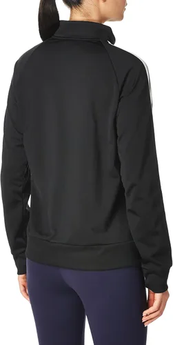 Vista 4 de adidas Top de pista delgada de 3 rayas Essentials para mujer, Negro