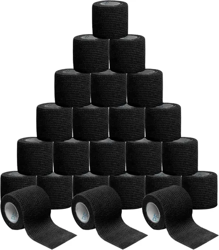 Vista 18 de OK TAPE 12 rollos de vendaje autoadhesivo, cinta elástica atlética, cinta adhesiva autoadhesiva, envoltura veterinaria, envoltura médica para Beige