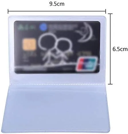 Vista 7 de 2 piezas de plástico para tarjetas de crédito con 10 páginas, 20 ranuras y 10 páginas, 10 ranuras, transparente, Transparente, 9.5 x 6.5 cm, Cartera