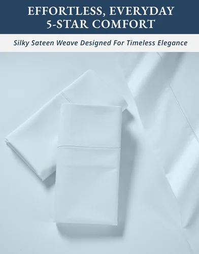 Vista 366 de LANE LINEN - Sábanas individual 100% algodón egipcio suave, cómodo y grueso de calidad de hotel, costuras reforzadas totalmente elásticas, sin