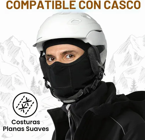 Vista 8 de Pasamontañas para motocicleta, máscara facial , osfa, Negro