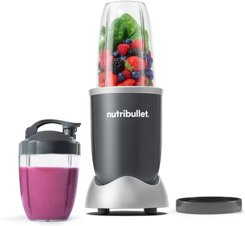 Vista 10 de nutribullet Licuadora personal, batidos, batidos, preparación de alimentos y mezcla congelada, 24 onzas, 600 vatios, gris, NBR-0601WM, (paquete de 2)