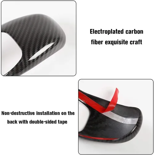 Vista 5 de CheroCar Cubierta de la perilla de la palanca de cambios para Jeep Grand Cherokee 2014-2015, para Chrysler 300C 2012-2014, accesorios interiores