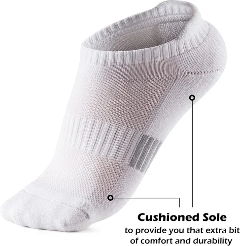 Vista 3 de Gonii Calcetines de tobillo para mujer para correr atléticos no se ven acolchados 5 pares