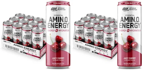 Vista 19 de Optimum Nutrition Amino Energy - Bebida de hidratación espumosa, electrolitos, cafeína, aminoácidos, BCAAs, sin azúcar, explosión de bayas, 12 onzas