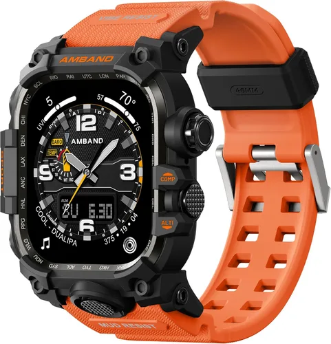 Vista 27 de amBand 1.732 pulgadas (1.732 in) para Apple Watch SE2/SE/6/5/4 Band Hombre, funda resistente M3 y correa duradera accesorio de protección