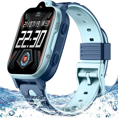 Vista 10 de MJVV 4G Reloj inteligente GPS para niños con función de llamada, Whatsapp, Line, Facebook, TikTok, rastreador, teléfono, reloj con videollamada