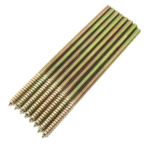 8 pernos de suspensión de 5/16-18 x 7 pulgadas, pernos de doble cabeza, tornillos autorroscantes en pulgadas para muebles