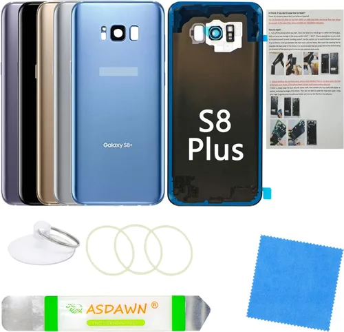 Vista 20 de Estuche de panel de vidrio trasero de repuesto para Galaxy S8 con manual de instalación + lente de cámara preinstalada + todo el adhesivo + kit