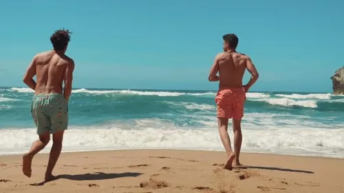 Vista 2 de Maamgic - Traje de baño para hombre, pantalones cortos de natación de secado rápido con forro de malla, diseños divertidos