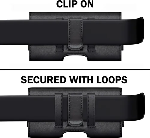 Vista 5 de Funda compatible solo con modelos Samsung Galaxy Ultra (S25 S24 S23 S22 S21 S20) – Funda de alta calidad para cinturón de teléfono celular con clip