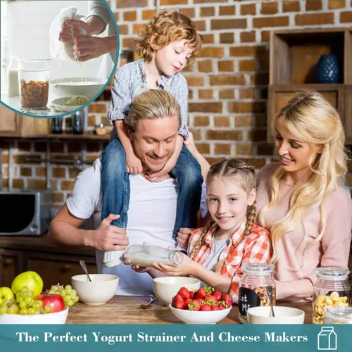 Vista 9 de Bolsa de leche de nuez reutilizable, paquete de 3 bolsas de estopilla de 12 x 10 pulgadas para colar leche de almendra/soja, colador de yogur