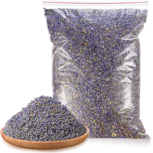 Vista 8 de Treela 1 libra de lavanda seca seca a granel de capullos de lavanda fragantes pétalos de flores para regalo de boda DIY bolsitas de fragancia