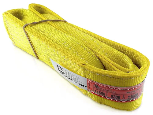 Vista 13 de DD Sling - Eslinga de elevación de nailon de 3 pulgadas x 30 pies – Fabricada en EE.UU., 8,900 lb vertical, 7,200 lb estrangulador, 17,800 lb