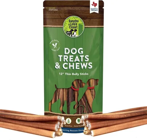 Vista 7 de Supreme - Palitos masticables estándar de 12 pulgadas por Sancho and Lola's (paquete de 5) golosinas masticables para perros, totalmente naturales