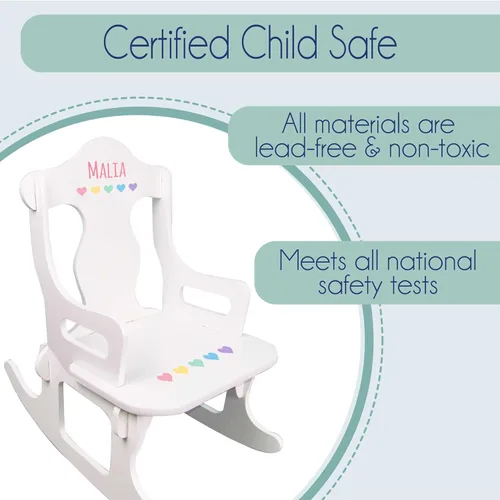 Vista 4 de My Bambino Mecedora personalizada para niños con estampado floral