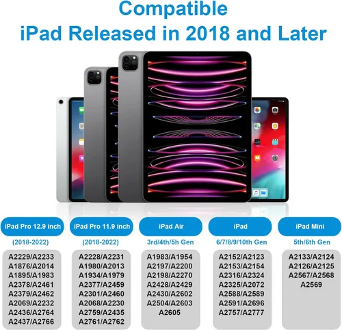 Vista 3 de Lápiz óptico para iPad de 9ª y 10ª generación, lápiz con rechazo de palma Apple Pencil para (2018-2025) 10ª/9ª/8ª/7ª/6ª generación, iPad Pro