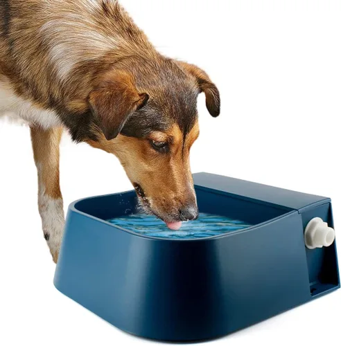 LESYPET Dispensador automático de agua para perros, cuenco de agua potable para perros al aire libre de 68 onzas para ganado de pollo, bebedero de