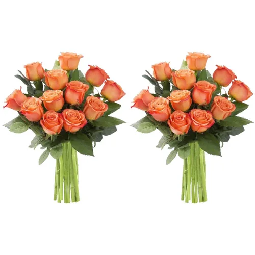 Vista 46 de KaBloom Entrega de primera temporada: elegante ramo en cascada de 4 rosas rosas, 4 rosas amarillas, 4 rosas blancas. Regalo para cumpleaños