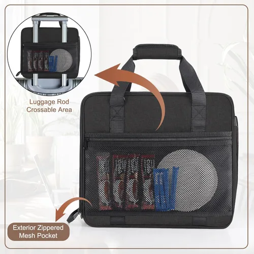Vista 6 de Anitor Bolsa de viaje portátil para cafetera de transporte Keurig K-Mini/K-Mini Plus/K-Express, bolsa de viaje para máquina de café de una sola
