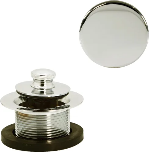 Vista 16 de Westbrass D94H-12A 1-1/2" NPSM - Drenaje de bañera con rosca gruesa y cierre con placa frontal ilusoria sin orificios, bronce antiguo