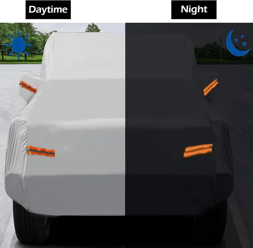 Vista 4 de Big Ant Funda de automóvil para Wrangler CJ, YJ, TJ y JK de 4 puertas, protección para todo tipo de clima, cubierta impermeable para SUV, ajuste