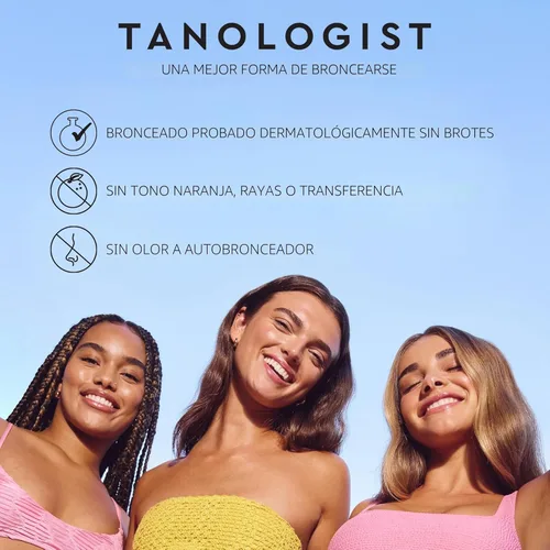 Vista 4 de Tanologist Mousse autobronceador oscuro, mousse autobronceador transparente, sin rayas, brillo natural, sin olor a bronceado falso ni tono naranja