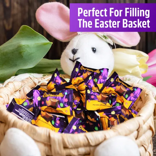 Vista 4 de Caramello - Barras de caramelo en miniatura de chocolate con leche y caramelo cremoso para indulgencia de antojos dulces, barra de chocolate