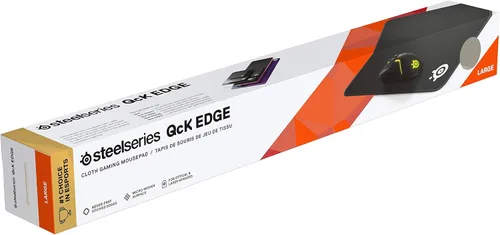 Vista 6 de SteelSeries QcK Edge - Cloth Gaming Mouse Pad - stitched edge to prevent wear and tear - optimized for gaming sensors - size L