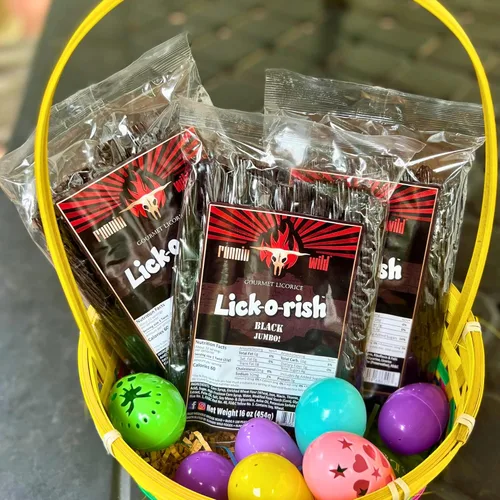 Vista 4 de Caramelo de regaliz negro – Classic Gourmet Lick-o-rish Sabor suave, masticable y audaz Paquete a granel de 3 libras