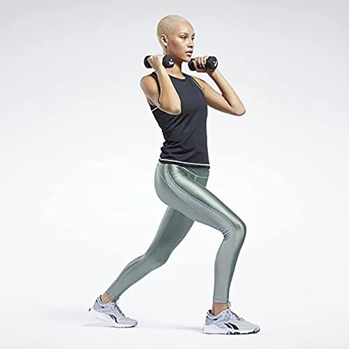 Vista 4 de Core 10 by Reebok Leggings de tiro alto para mujer verde armonía talla S