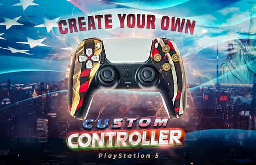 Vista 3 de Botones Bullet Controller para Playstation PS4 PS5 - Fabricado con carcasas de bala gastadas reales de 0.354 in - Incluye herramientas
