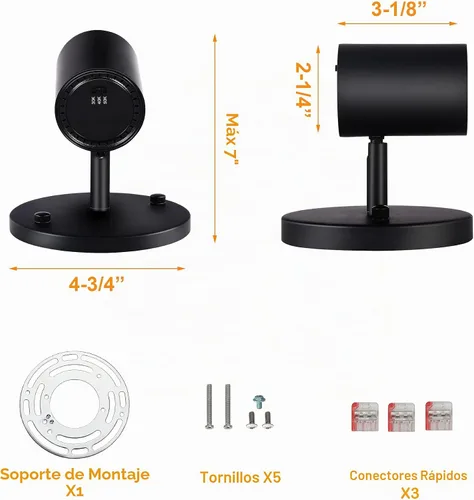 Vista 5 de CLOUDY BAY Lámpara de techo LED de montaje empotrado, CRI90+ 9W 3000K 4000K 5000K seleccionable regulable, cabezal de luz de pista de techo