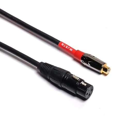 Vista 4 de WJSTN XLR a RCA Cable hembra a hembra adaptador de 3 pines XLR a RCA Plug HiFi Cable de audio 2 paquetes/6 pulgadas