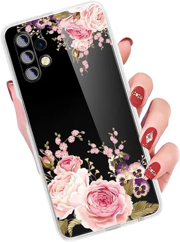 Vista 6 de Funda para Galaxy A32 5G, funda para Samsung A32 5G, funda transparente y flexible de silicona de goma suave TPU para Samsung Galaxy A32 5G