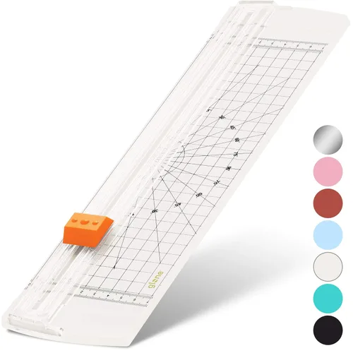 Vista 2 de Glone Recortadora de papel de 12 pulgadas, cortador de papel tamaño A4 con protección automática de seguridad para cupón, papel de manualidades