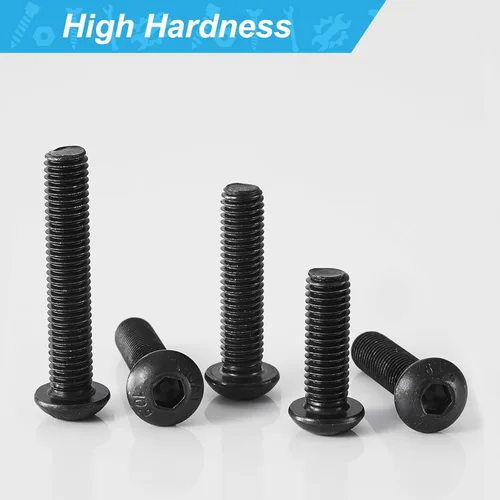 Vista 6 de Tornillos de cabeza de botón M5 x 8 mm, 12 mm, 16 mm, 20 mm, 25 mm, tornillos de cabeza de botón, acero de aleación de grado 10.9, acabado de óxido