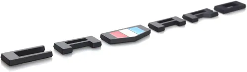 Vista 2 de Aimoll Insignias de emblema de Camaro 3D de repuesto para Silverado Camaro RS Chevy Redline Style (1 unidad, negro)