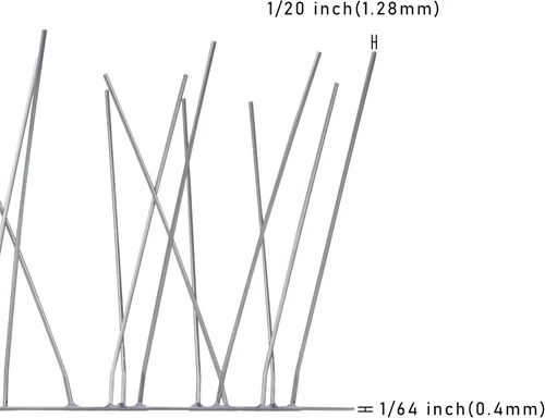 Vista 8 de Hausse Paquete de 4 picos de acero inoxidable para pájaros, palomas, cuervos y pájaros carpinteros, dispositivos disuasorios repelentes de pájaros