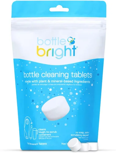 Vista 8 de Bottle Bright - Botellas de agua limpias de acero inoxidable, termos, vaso, aisladas y reutilizables: las tabletas de limpieza son fáciles y seguras