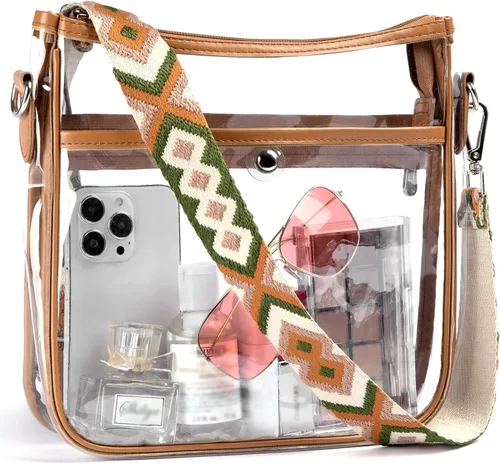 BOSTANTEN Bolsos cruzados para mujer, de piel vegana, de moda, bolso de hombro con correa ajustable para guitarra
