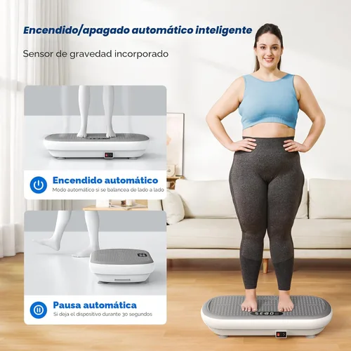Vista 3 de MERACH - Máquina de plataforma vibratoria para ejercicio, capacidad de 440 libras, Bluetooth y pedal de silicona, estimula la grasa profunda