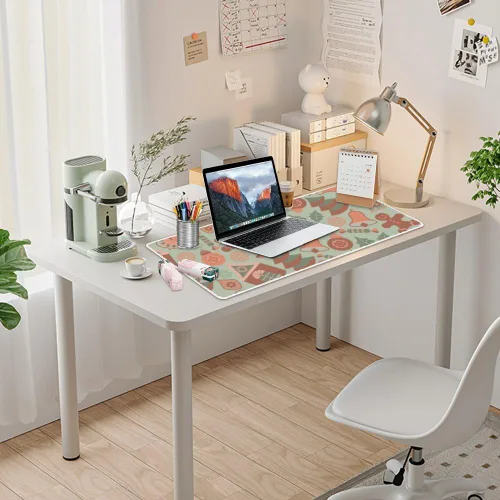 Vista 7 de Retro Gingerbread Man Mouse Pad Large Gaming Desk Mat with Non- Slip Rubber Base Smooth Face Mouse Gaming Pad Long Pads for Desk Work Office Decor