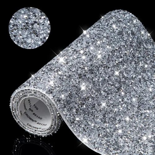 Vista 7 de Calcomanías de diamantes de imitación brillantes, diamantes de imitación para manualidades, calcomanías autoadhesivas para automóvil, decoración