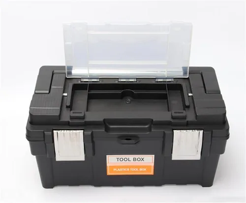 Caja de herramientas portátil de 20 pulgadas, caja de herramientas portátil con mango largo, caja de almacenamiento multifunción, caja de