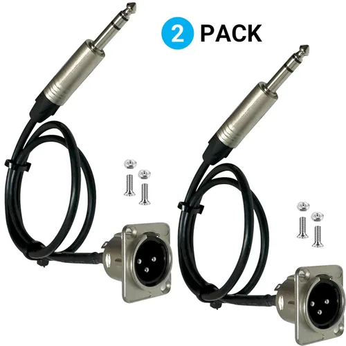 Vista 2 de Cable de paso XLR premium, sin soldadura, para caja de escenario, panel de conexiones, caja de piso, sin soldadura para instalaciones de audio