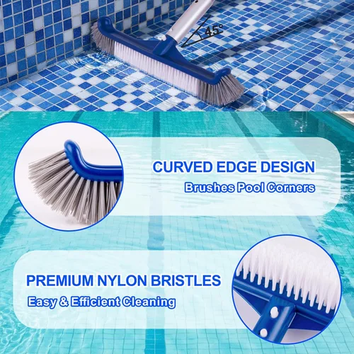 Vista 7 de POOLAZA Cabezal de cepillo de piscina de 17.5 pulgadas con extremos curvos